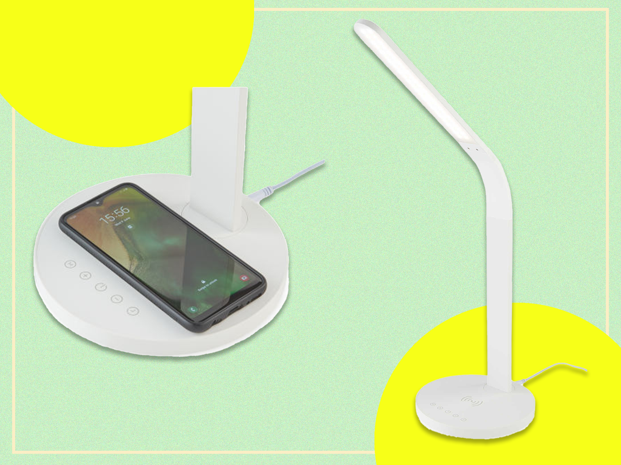 Lamp that store charges your phone